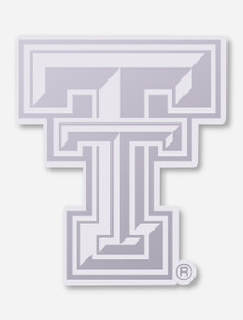 Texas Tech Silver and Clear Double T Decal