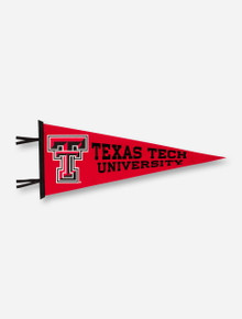 Double T & Texas Tech University Flocked Red Felt 29" x 12" Pennant