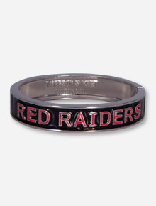 Red Raiders on Black Bangle Bracelet