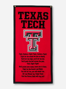 Texas Tech Fight Song Large Flocked Red Felt 18" x 35" Banner
