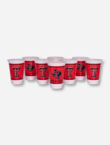 Texas Tech Red Raiders with Lone Star Pride on Plastic Cups