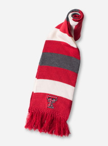 Texas Tech Double T Striped Knitted Scarf