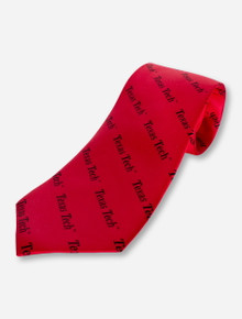 Texas Tech Red Silk Tie with Gift Box