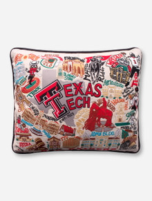 Catstudio Embroidered Texas Tech Red Raiders Decorative Pillow