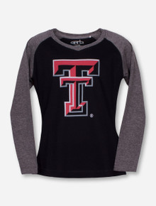Garb Texas Tech "Courtney" TODDLER Black and Grey Long Sleeve Shirt