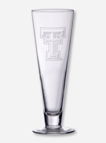 Texas Tech Double T Etched Classic Pilsner Glass
