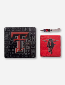 Texas Tech Party Gift Set with Glass Cutting Board