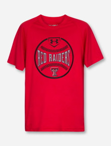 Under Armour Texas Tech Red Raiders Baseball Silhouette YOUTH Red T-Shirt