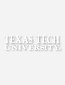 Texas Tech University White Decal