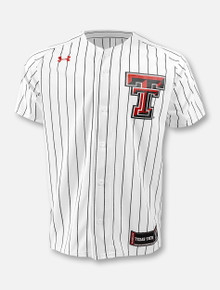texas tech pinstripe baseball jersey