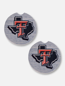 MCM Texas Tech Red Raiders Pride Logo Two Pack Ceramic Car Coasters