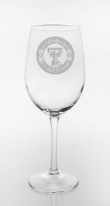 Texas Tech Red Raiders Etched Seal White WIne Glass