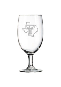 Texas Tech Red Raiders Etched Pride Logo Footed Iced Tea or Water Goblet 