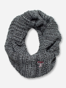 The Game Texas Tech Cable Knit Grey Infinity Scarf