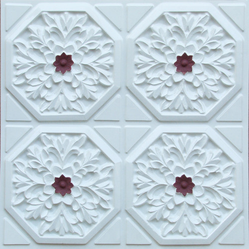 108 - White / Coffee - Glue Up - Decorative Ceiling Tile
