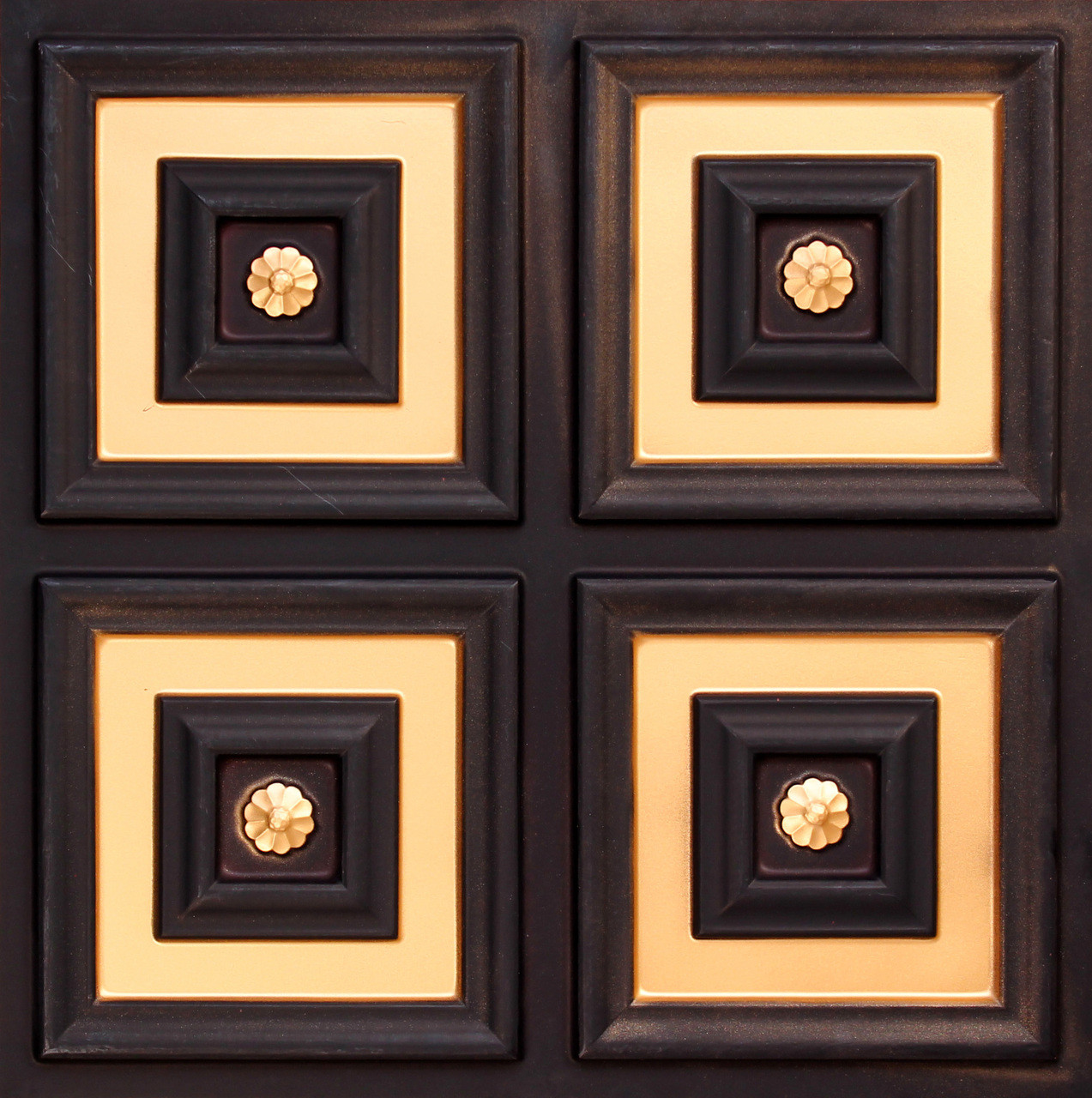 112 Black / Gold Glue Up Decorative Ceiling Tile