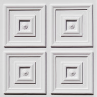 112 - White - Glue Up - Decorative Ceiling Tile