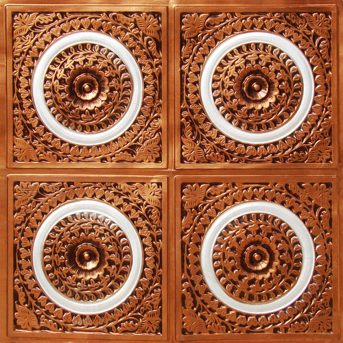 117 - Antique Copper / Silver - Glue Up - Decorative Ceiling Tile