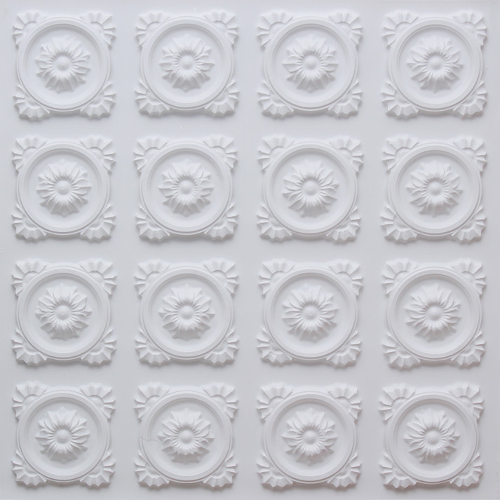 118 White Glue Up Decorative Ceiling Tile