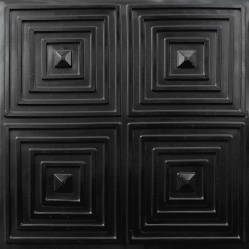 125 - Black - Glue Up - Decorative Ceiling Tile
