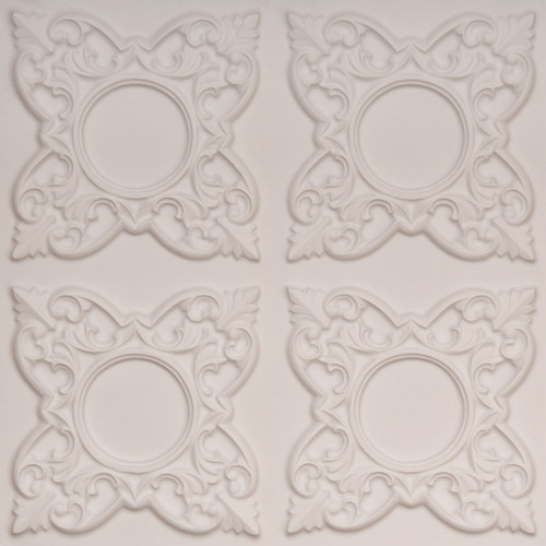 133 - White - Glue Up - Decorative Ceiling Tile