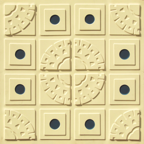 135 - Cream / Blue - Glue Up - Decorative Ceiling Tile