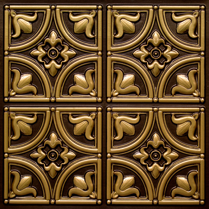 Decorative Ceiling Tile - 148 - Antique Brass - Glue Up | Designer