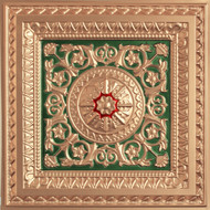 223 - Gold-Green-Red - Decorative Ceiling Tile - 2' x 2'