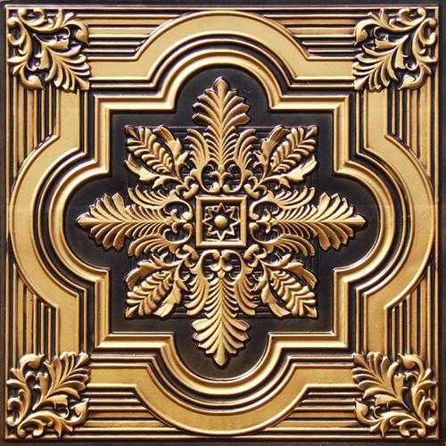 206 - Antique Brass - Decorative Ceiling Tile - 2' x 2'