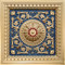 215 - Gold-Blue-Red - Drop In - Decorative Ceiling Tile - 2' x 2' 