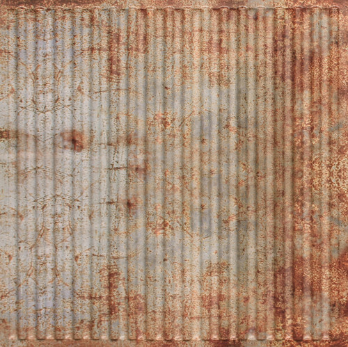 Faux Old Tin Roof PVC Decorative Ceiling Tile - 2' x 2' #261 Drop-in