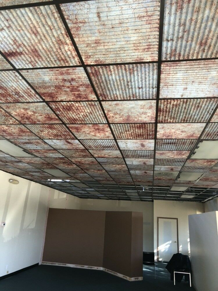 261 Drop In Faux Old Tin Roof Pvc Decorative Ceiling Tile 2