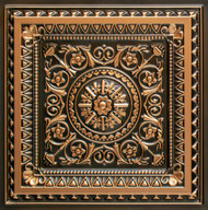 Faux Tin Decorative PVC Ceiling Tile 2' x 2' (25/pack)- Antique Gold #223 Drop-in/Glue-up