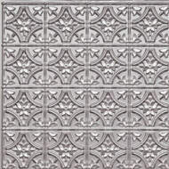 Faux Tin Decorative PVC Ceiling Tile / Wall Tile / Backdrop / Backsplash (25/pack) 2'x2' #150 - Silver Glue-up