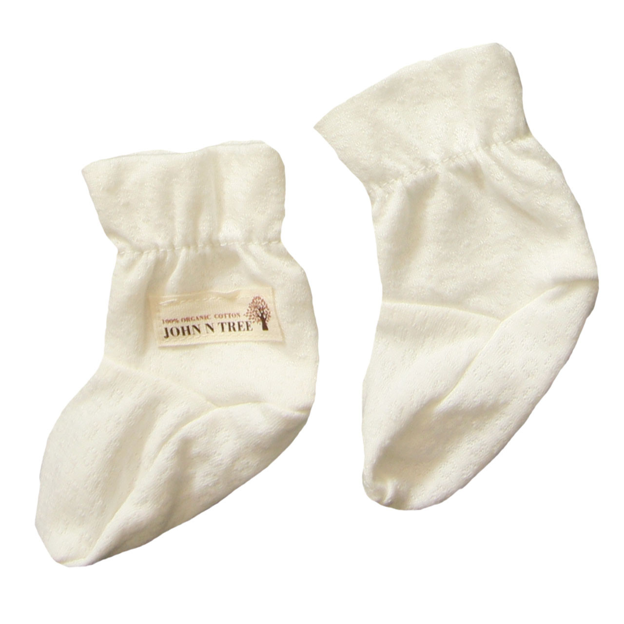 ivory baby booties