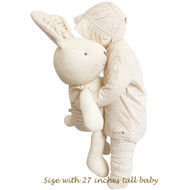 No Dyeing Organic Cotton Baby First Toy Amy the Bunny 19.6 in 