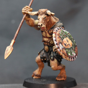 Minotaur armored with spear and shield 1