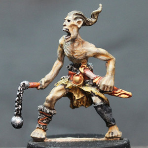 Undead barbarian with mace and chain