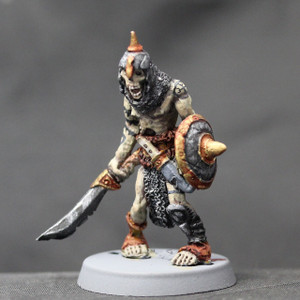 Undead barbarian armored with sword and shield