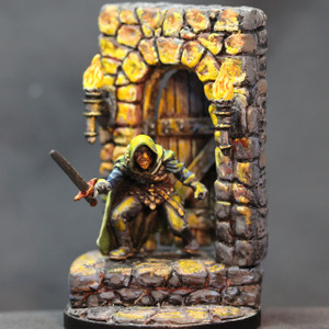 Thief sneaking with sword drawn