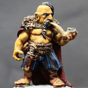 Dwarven male Cossack smoking pipe