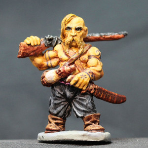 Dwarven male Cossack with rifle over shoulder