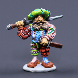 Dwarven male landsknecht leader