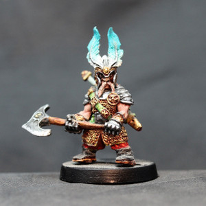 Dwarven male champion with great axe