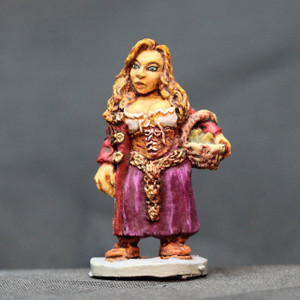 Dwarven female citizen with basket