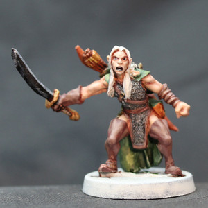 Elf male adventurer ready with long sword