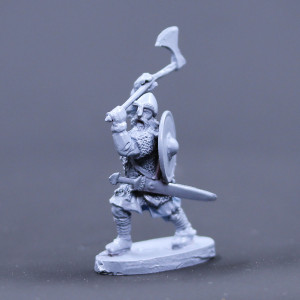 Viking Male armored advancing swinging great axe