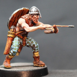 Viking Male crouched ready with bow