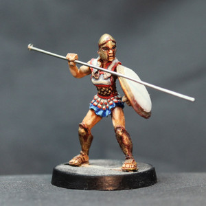 Amazon defending with spear and shield 1