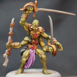 Wasteland Mutant attacking with two swords and rifle